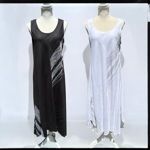 🌻Bundle of two (2) Grace Elements Linen Blend Bohemian Dresses Size Large